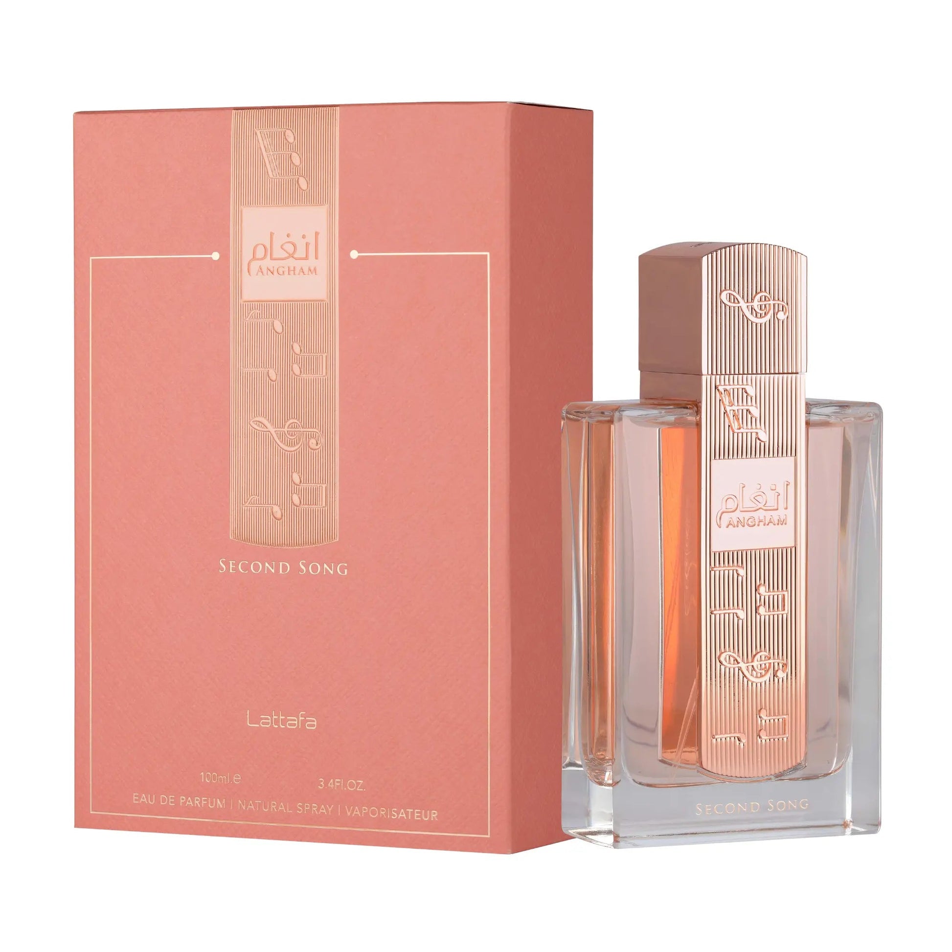 Angham Second Song Perfume 100ml EDP by Lattafa ornate bottle
