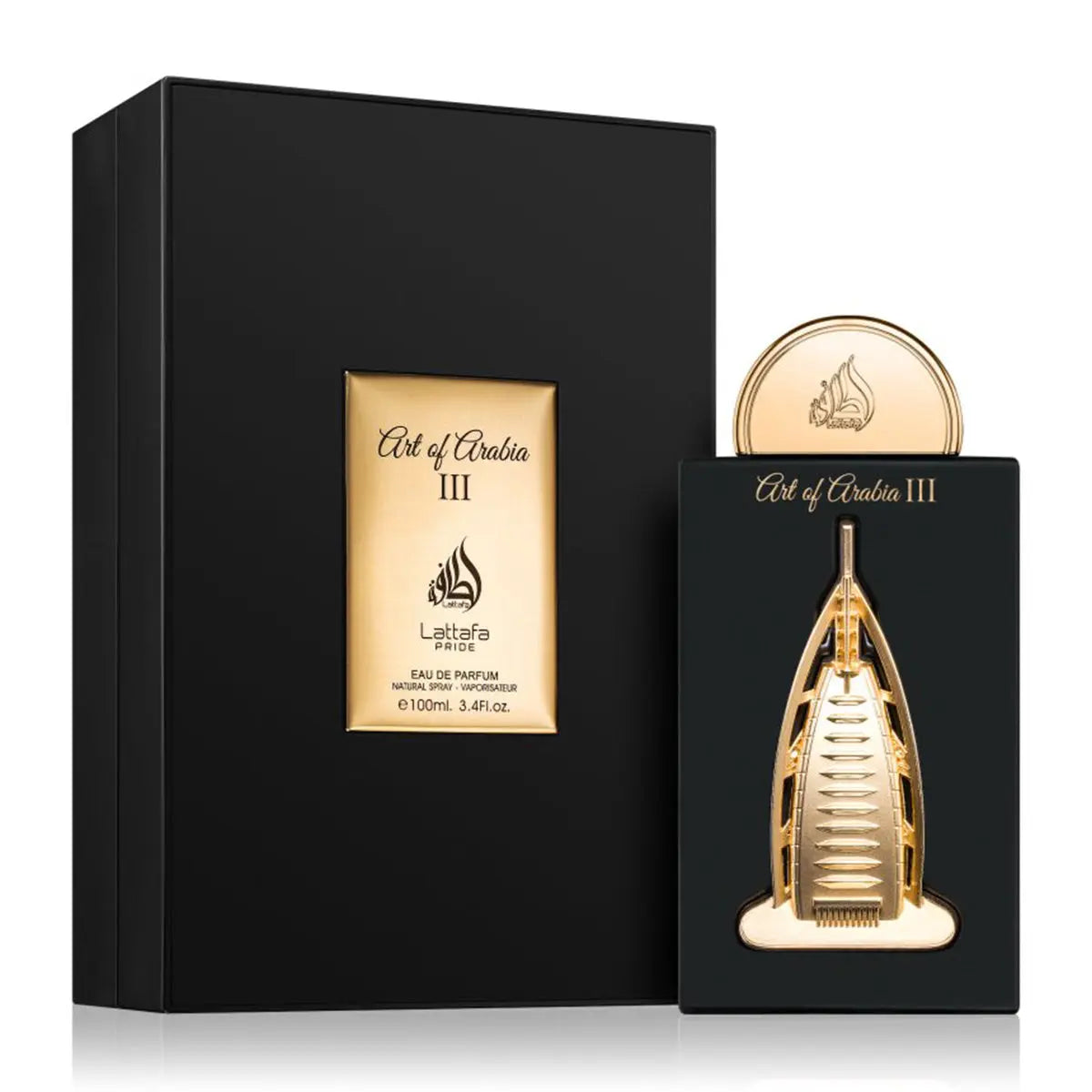 Art Of Arabia III Perfume 100ml EDP by Lattafa Pride, amber Tabac unisex fragrance bottle