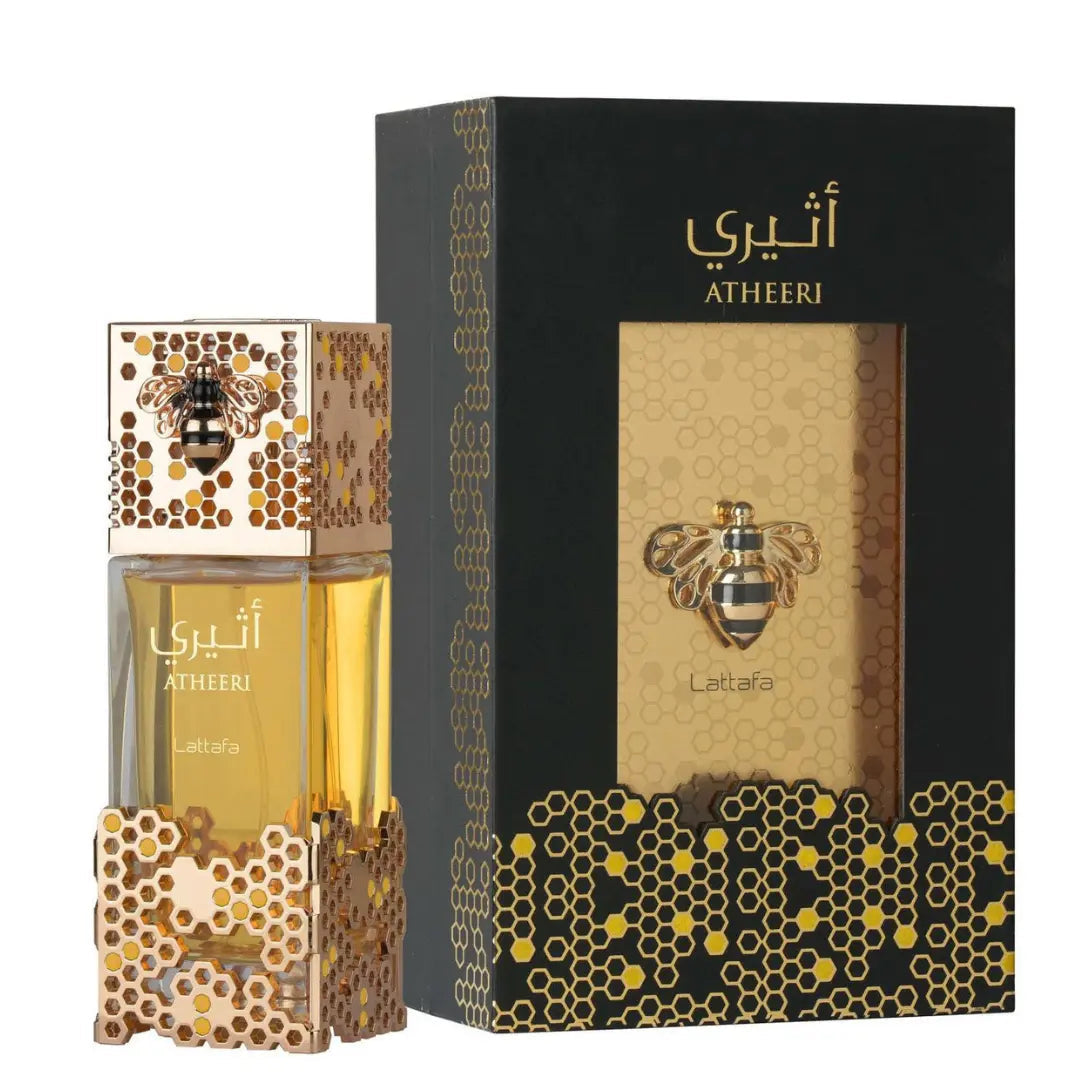Atheeri Perfume 100ml EDP Lattafa golden bee glass bottle