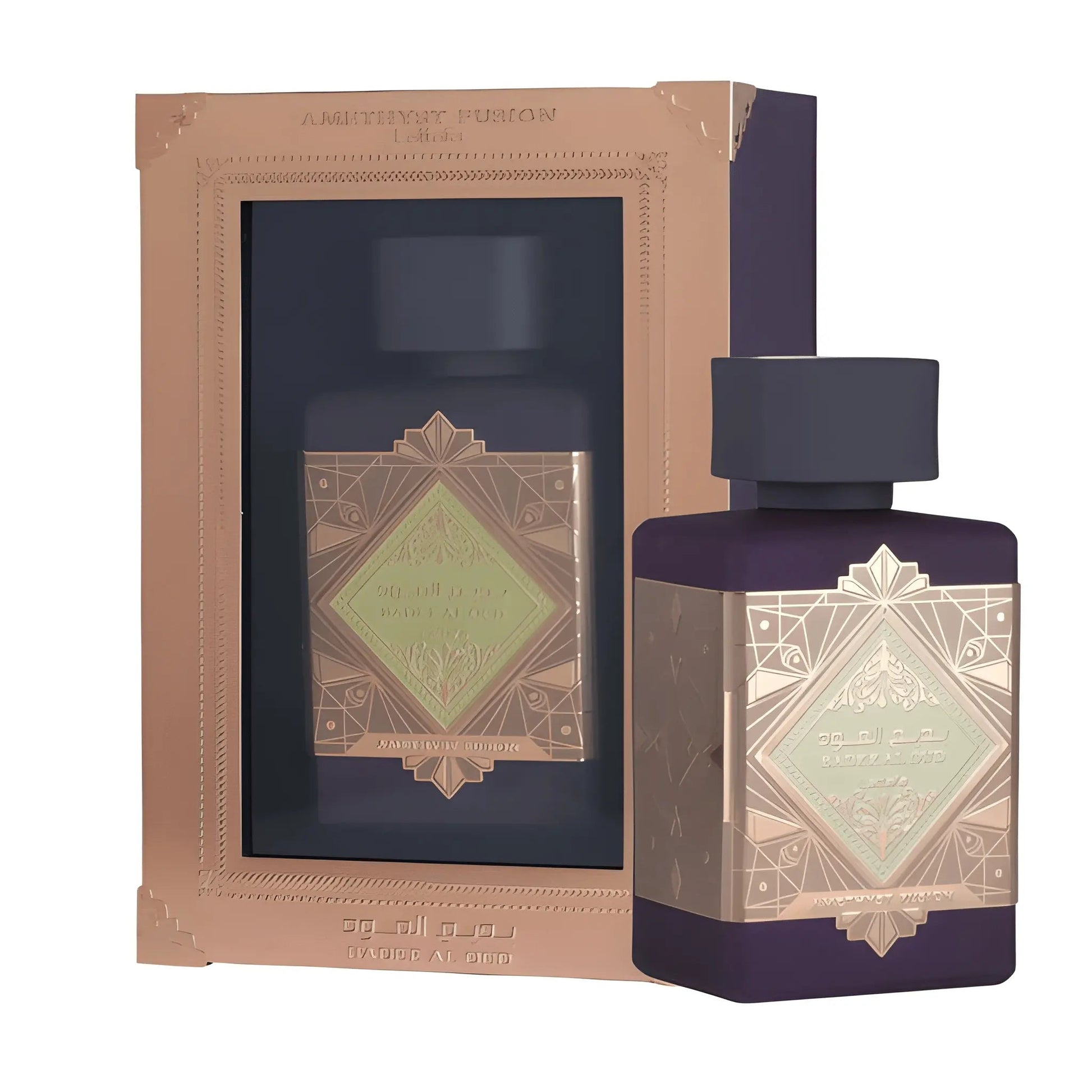 Badee Al Oud Amethyst Fusion Perfume 100ml Eau de Parfum bottle by Lattafa