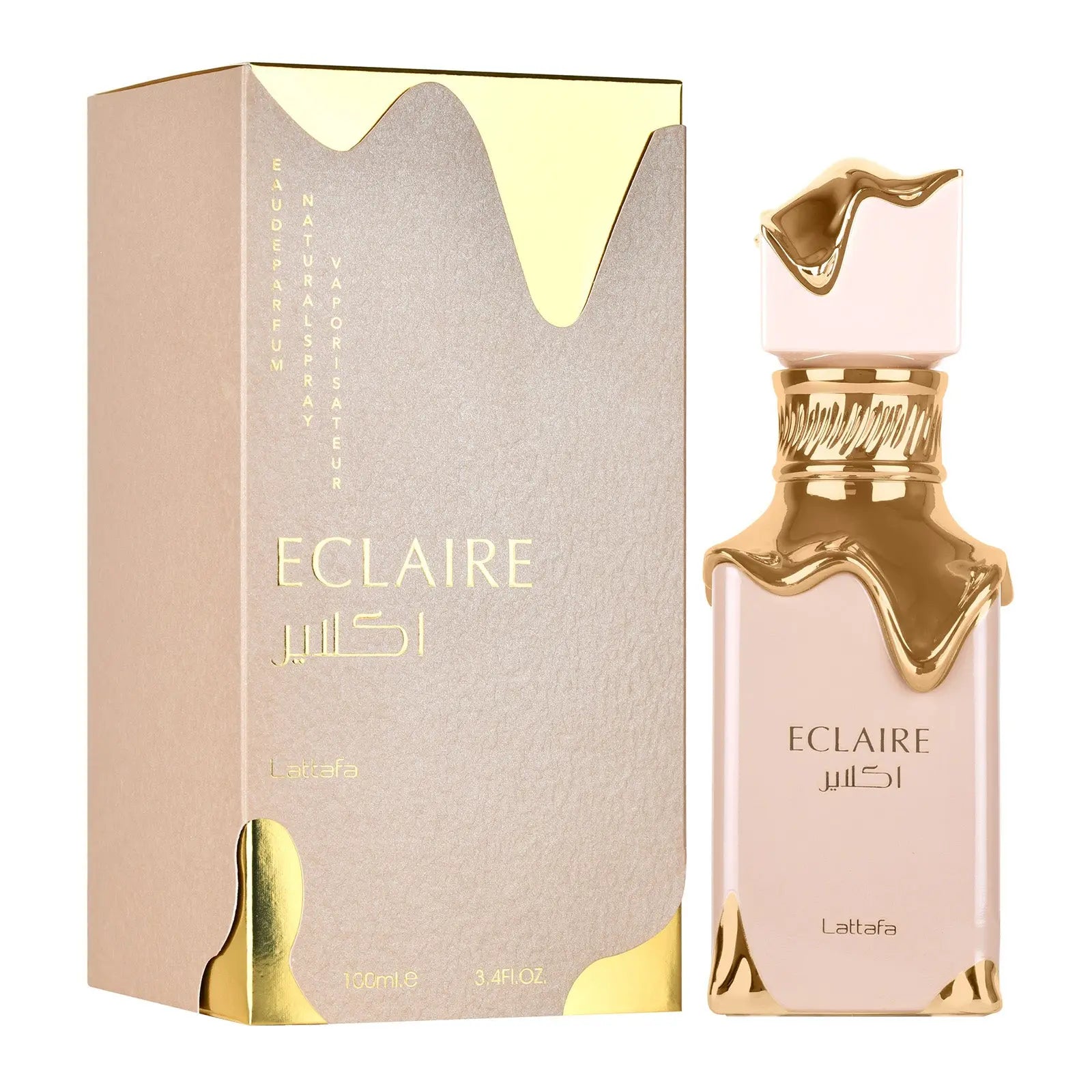 Eclaire Perfume 100ml EDP by Lattafa caramel bottle