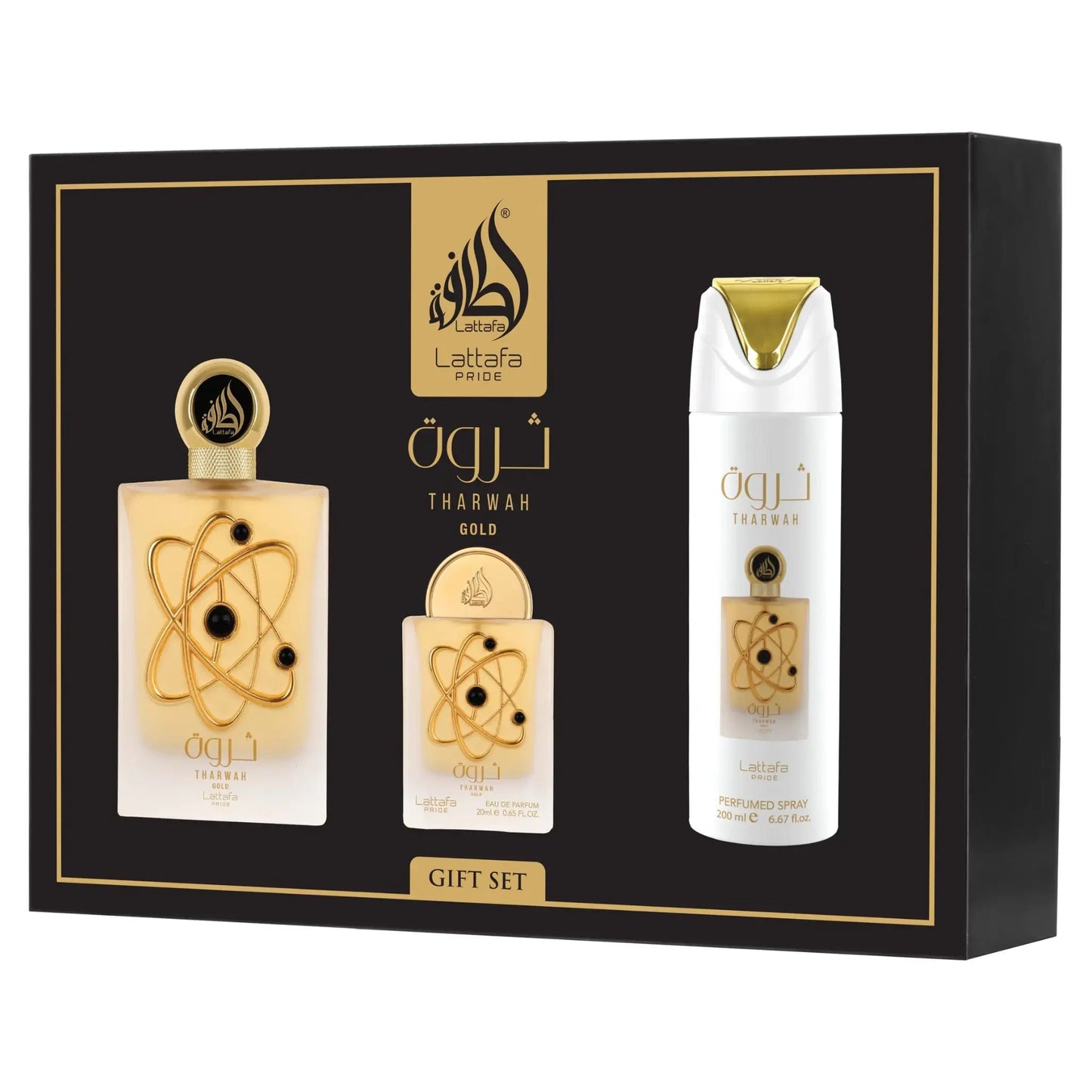 Tharwah Gold Gift Set by Lattafa Pride