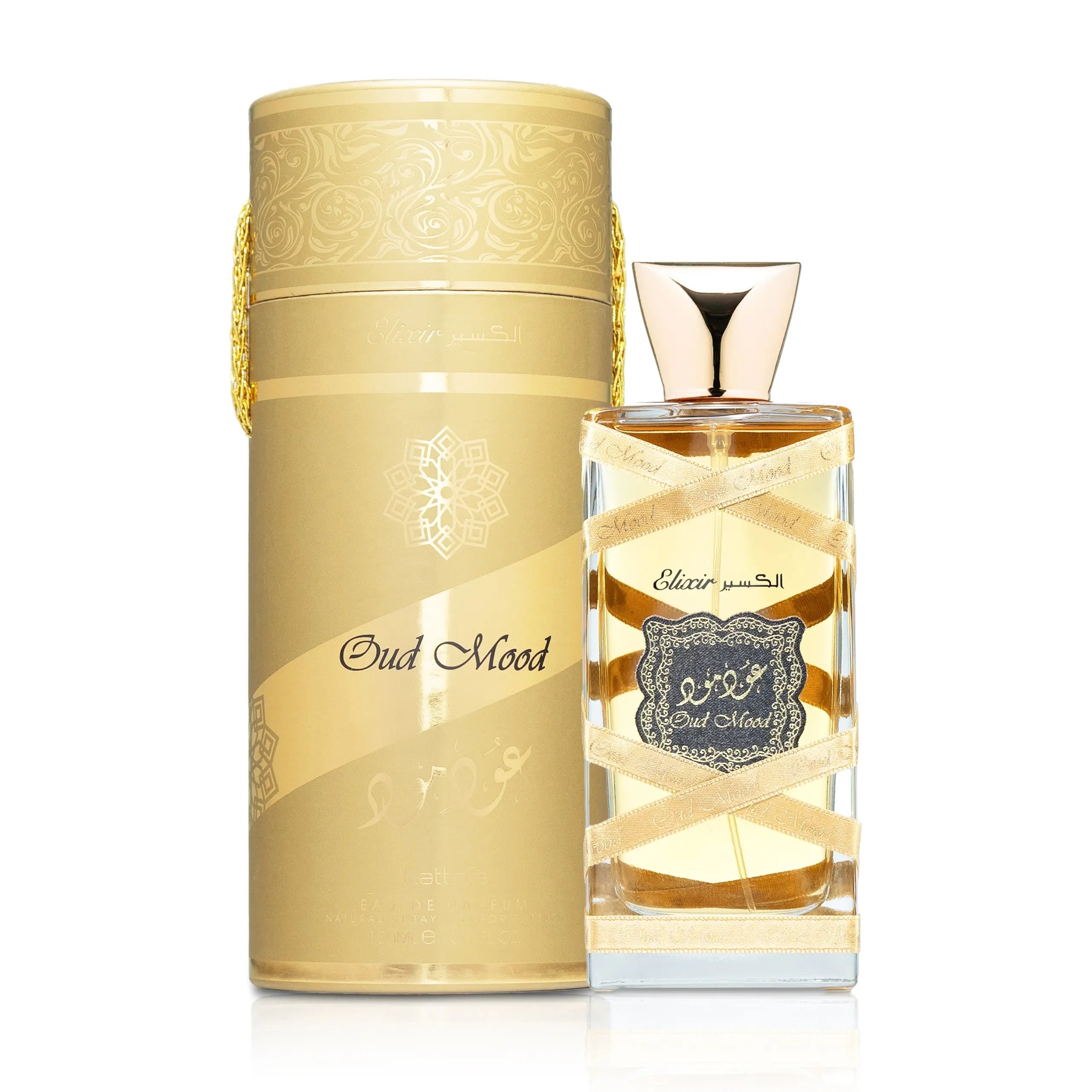 Oud Mood Elixir Perfume 100ml EDP by Lattafa spicy oud and vanilla fragrance