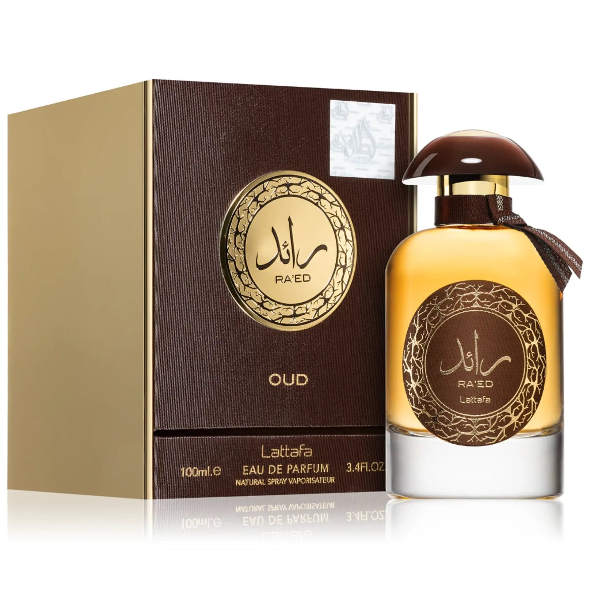 Raed Oud Perfume 100ml Eau de Parfum bottle by Lattafa