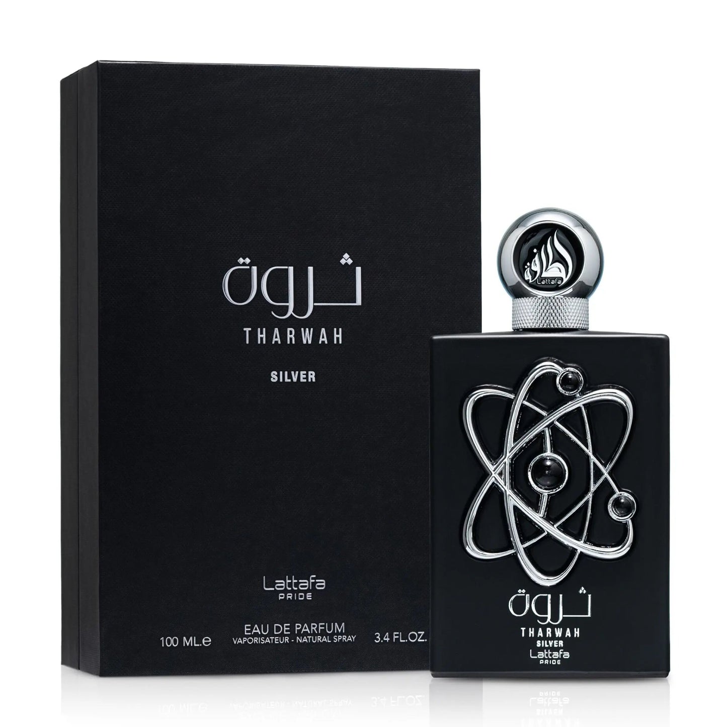 Tharwah Silver Perfume 100ml EDP by Lattafa Pride fresh aromatic fragrance for men