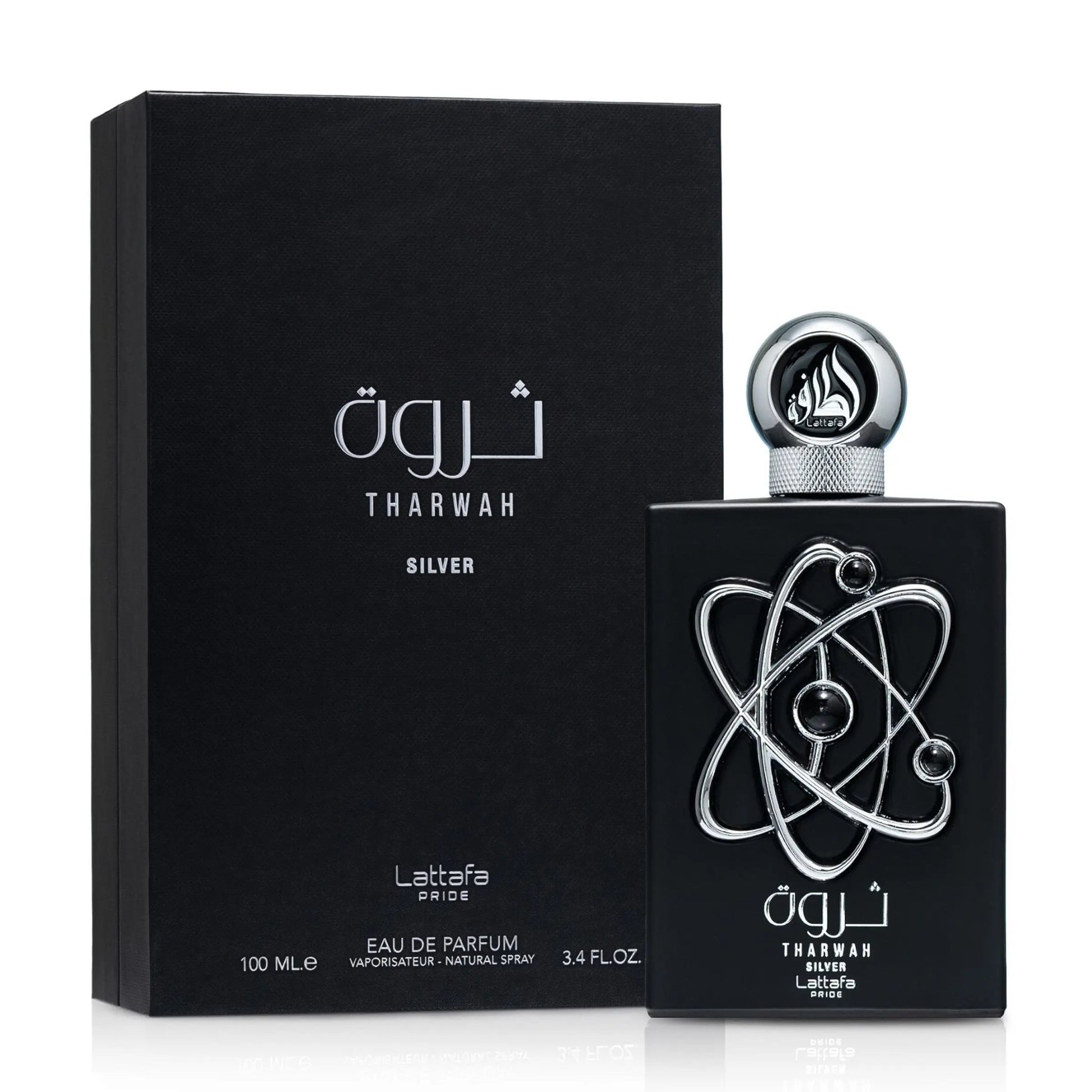 Tharwah Silver Perfume 100ml EDP by Lattafa Pride fresh aromatic fragrance for men