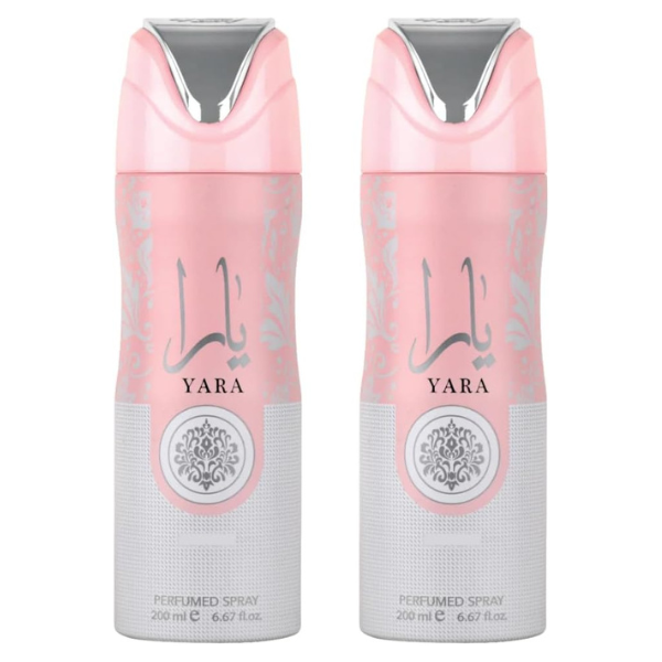 Yara Deodorant Body Spray 200ml Lattafa Pack of 2