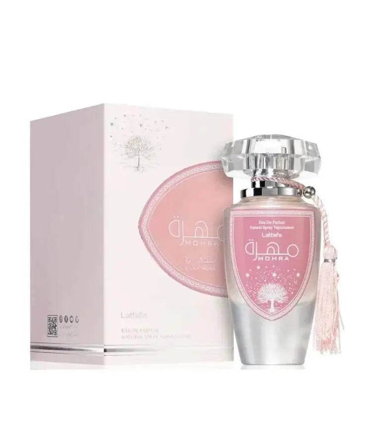 Mohra Silky Rose Perfume 100ml Eau de Parfum bottle by Lattafa